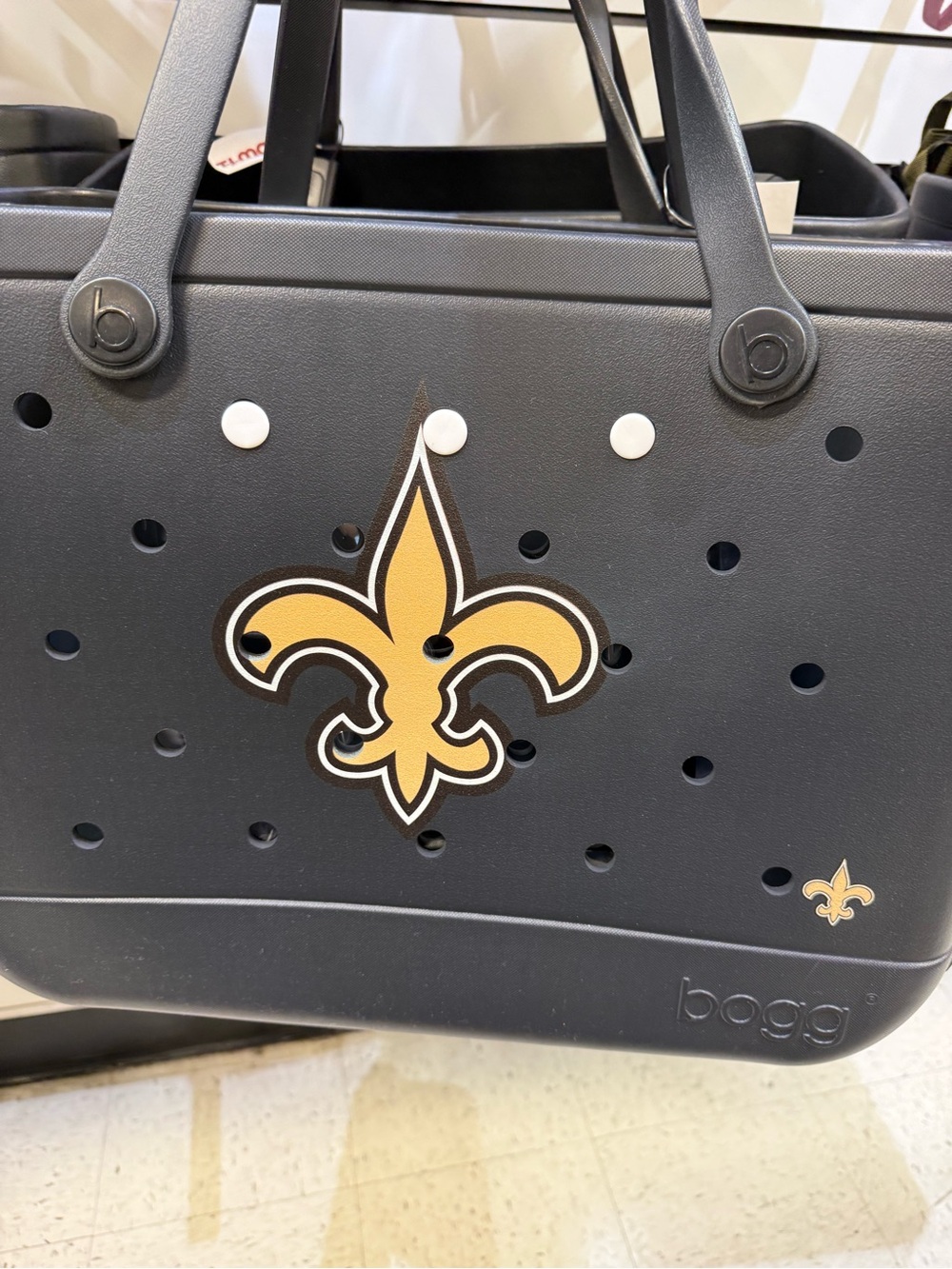 BOGG BAG Black Duffel with Gold Fleur-de-Lis Emblem